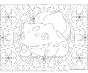 Coloriage Mandala Pokemon Bulbasaur