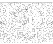 Coloriage Mandala Pokemon Butterfree
