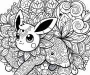 Coloriage Mandala pok&eacute;mon cartoon