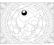 Coloriage Mandala Pokemon Caterpie adulte