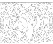 Coloriage Mandala Pokemon Charmeleon