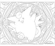 Coloriage Mandala Pokemon Clefable