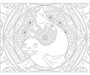 Coloriage Mandala pokemon Dewgong