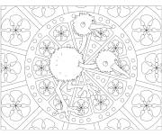 Coloriage Mandala Pok&eacute;mon Doduo