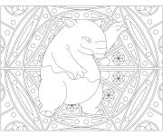 Coloriage Mandala pokemon Drowzee