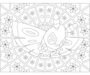 Coloriage Mandala pokemon Dustox