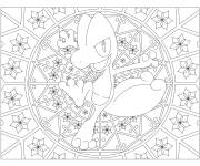Coloriage Mandala pokemon en couleurs