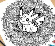 Coloriage Mandala Pok&eacute;mon en Fran&ccedil;ais