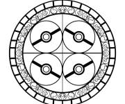 Coloriage Mandala Pokemon facile