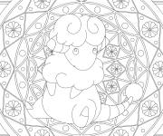 Coloriage Mandala Pokemon Flaaffy