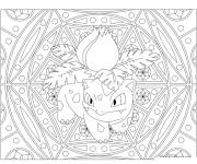 Coloriage Mandala Pokemon Ivysaur