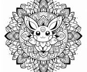 Coloriage Mandala Pok&eacute;mon mignon