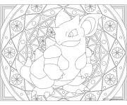 Coloriage Mandala Pokemon Nidoqueen