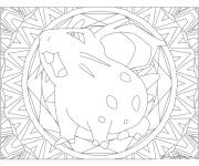Coloriage Mandala Pokemon Nidoran Fem