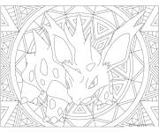 Coloriage Mandala Pokemon Nidorano