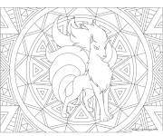 Coloriage Mandala Pokemon Ninetales