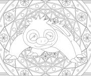 Coloriage Mandala Pokemon Parecool
