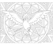 Coloriage Mandala Pokemon Pidgeot