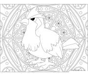 Coloriage Mandala Pokemon Pidgey