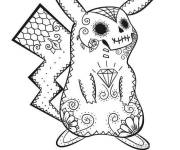 Coloriage Mandala pokemon pikachu anti-stress