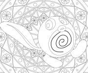 Coloriage Mandala pokemon Poliwag