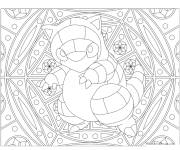 Coloriage Mandala Pokemon Sandshrew