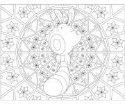 Coloriage Mandala Pok&eacute;mon Sentret