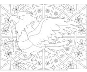Coloriage Mandala Pokemon Spearow