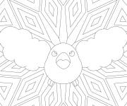 Coloriage Mandala Pokemon Swablu