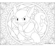 Coloriage Mandala pokemon Wartortle