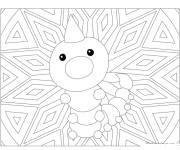 Coloriage Mandala Pokemon Weedle