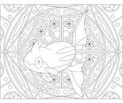 Coloriage Mandala Remoraid anti-stress