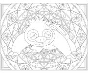Coloriage Mandala Slakoth complexe