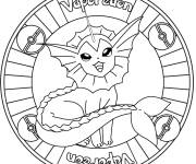 Coloriage Mandala Vaporeon