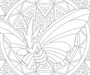 Coloriage Mandala Venomoth