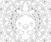 Coloriage Merveilleux pokemon mandala