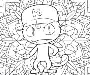 Coloriage Miaouss mandala pour enfants