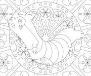 Coloriage Pok&eacute;mon Furret mandala