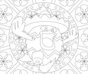 Coloriage Pokemon Ludicolo mandala