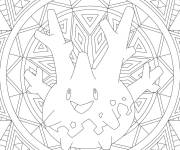 Coloriage Pokemon mandala anti-stress