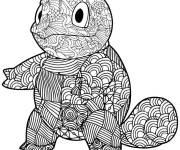 Coloriage Pokemon Mandala carapuce squirtle