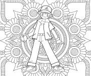Coloriage Pokemon Mandala Cendre Ketchum