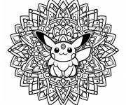 Coloriage Pok&eacute;mon mandala complexe jpg
