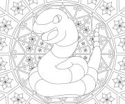 Coloriage Pokemon mandala Ekans