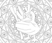 Coloriage Pokemon mandala Farfetch&rsquo;d