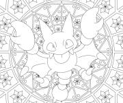 Coloriage Pokemon mandala Gligar