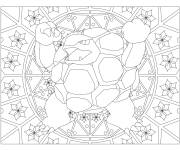 Coloriage Pokemon mandala Golem