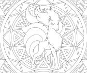 Coloriage Pokemon mandala Ninetales