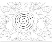 Coloriage Pokemon mandala Poliwhirl