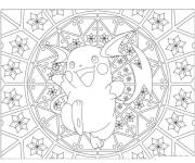 Coloriage Pok&eacute;mon mandala ps